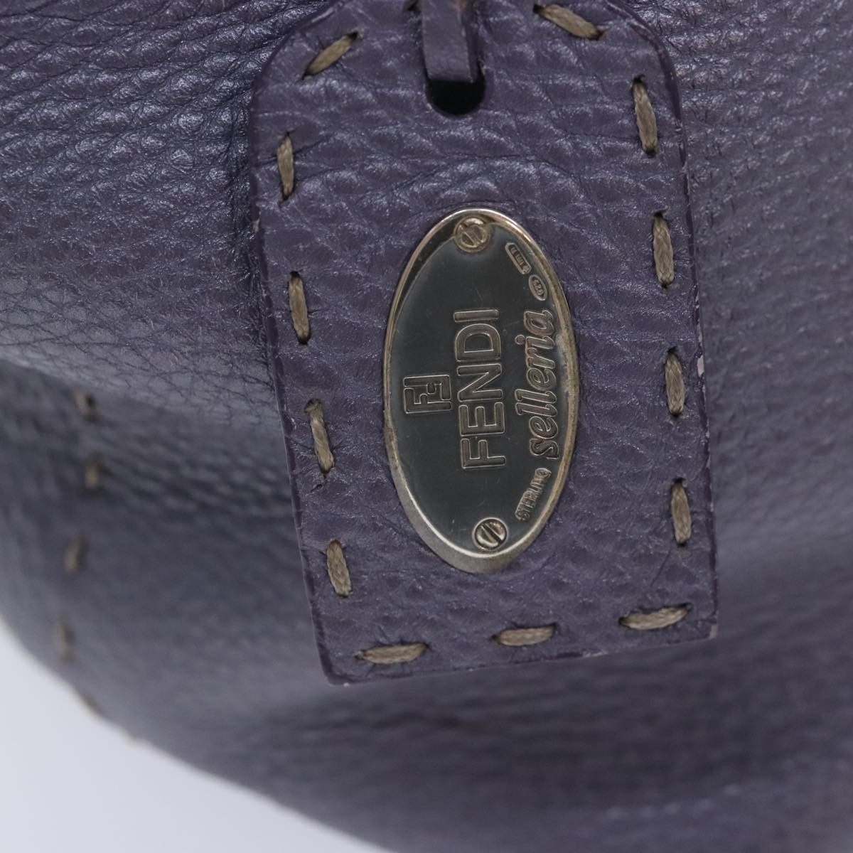FENDI Celeria Tote Bag Leather Purpleam6831