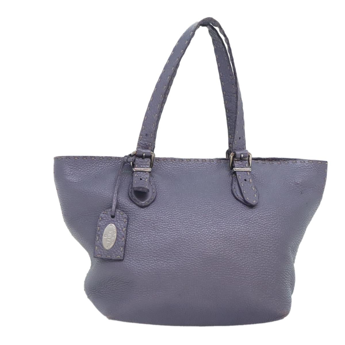 FENDI Celeria Tote Bag Leather Purpleam6831