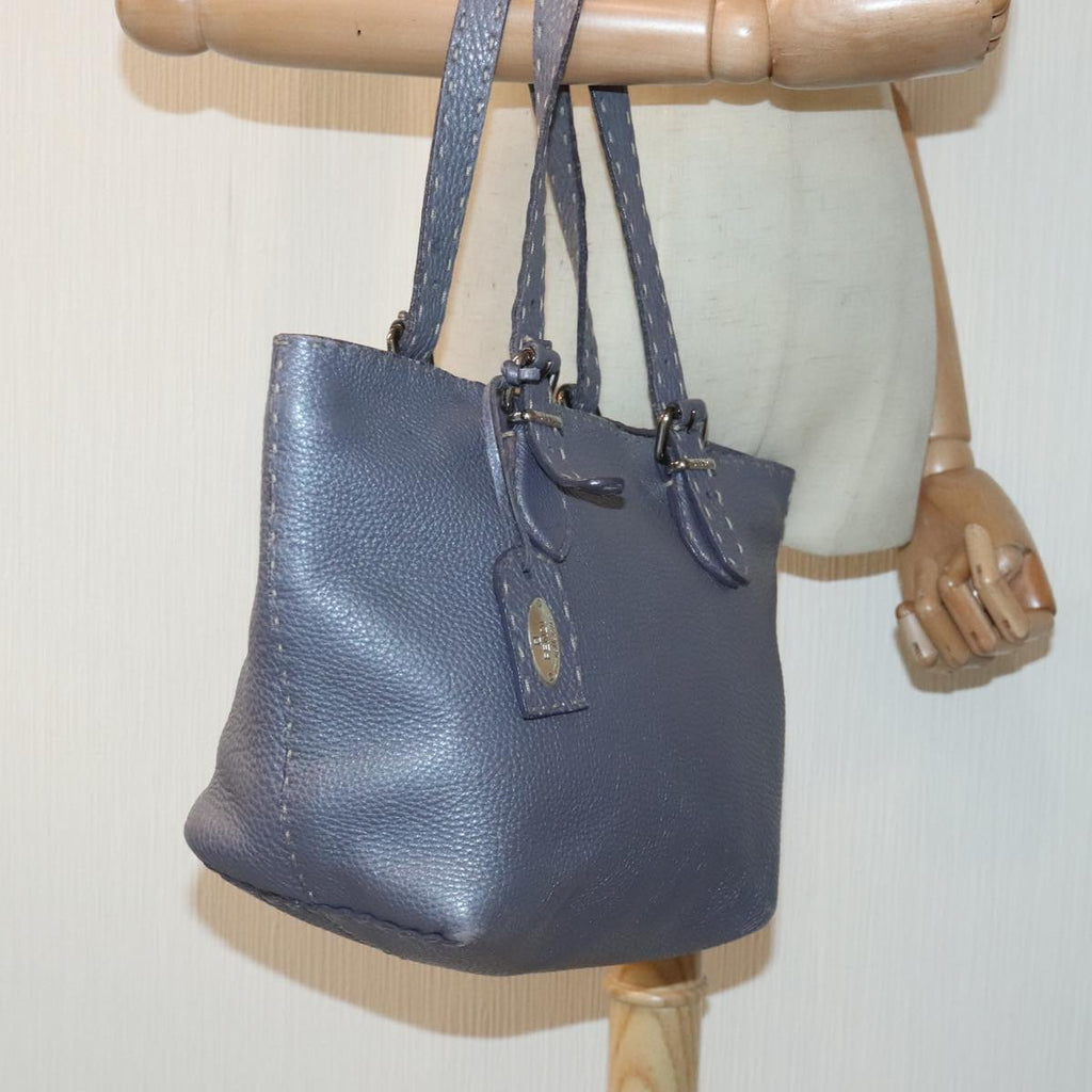 FENDI Celeria Tote Bag Leather Purpleam6831