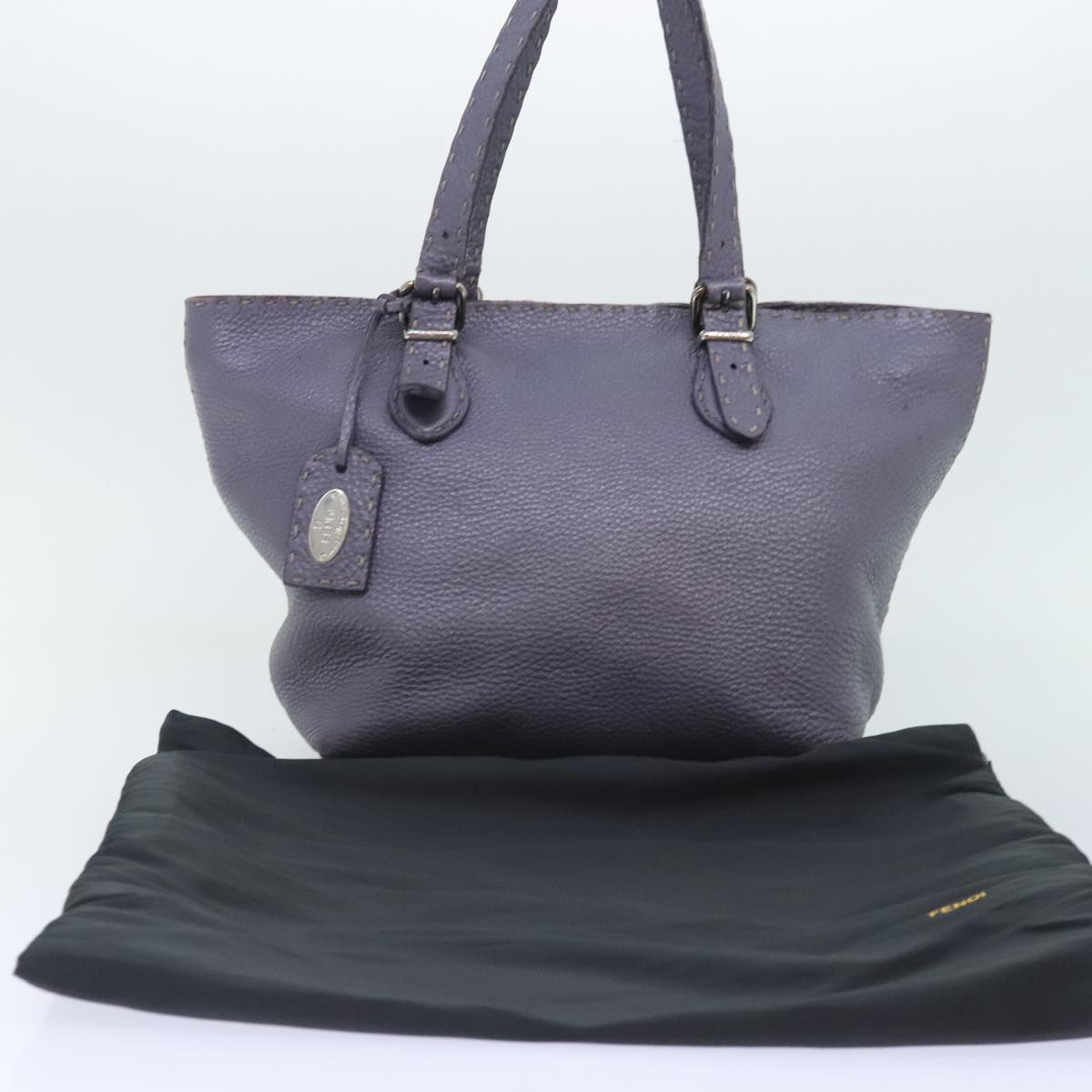 FENDI Celeria Tote Bag Leather Purpleam6831