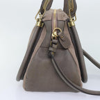 Chloe Paraty Tote Bag Leather Suede 2way Gray am6848