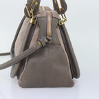 Chloe Paraty Tote Bag Leather Suede 2way Gray am6848