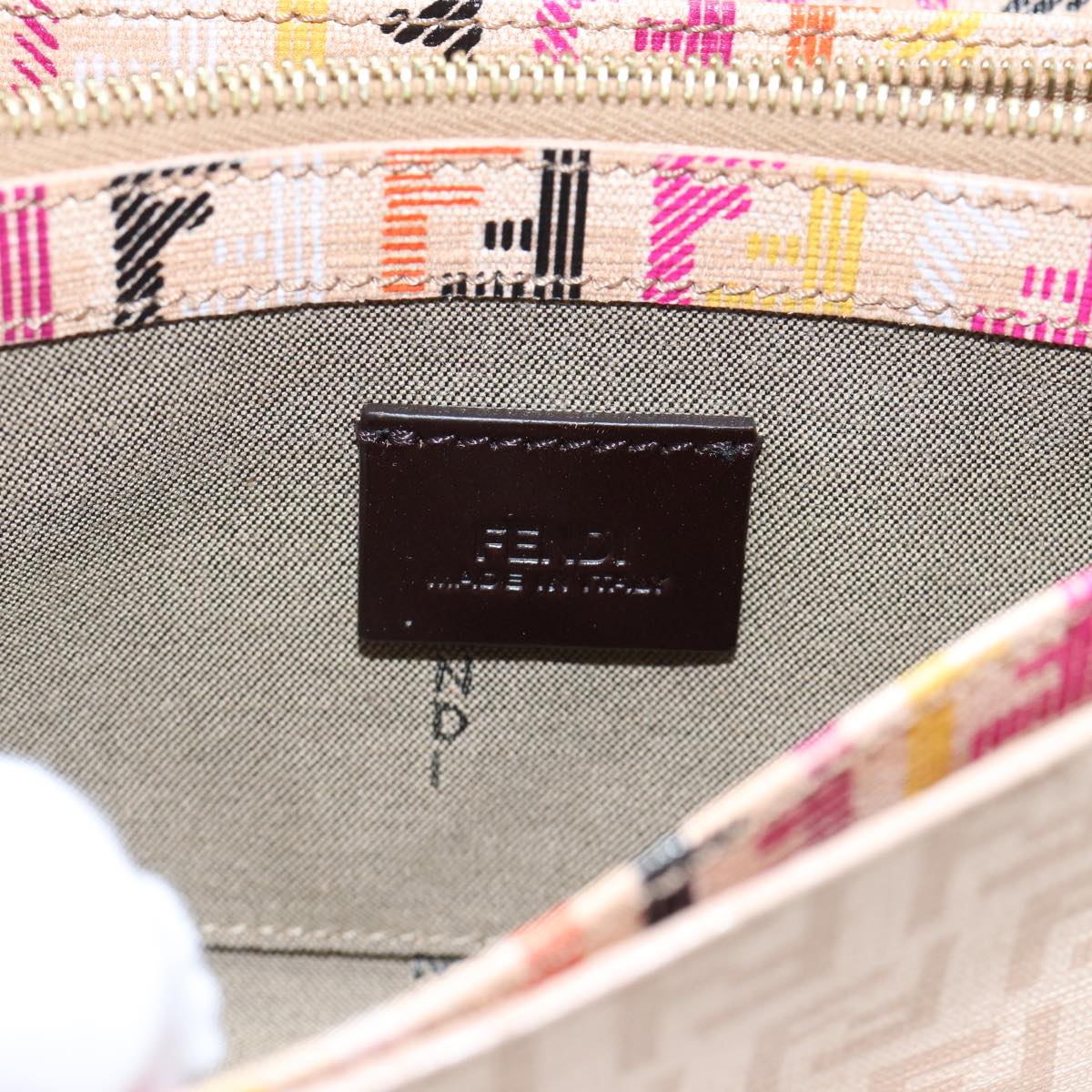 FENDI Zucchino Canvas Wallet Beige Goldam6889