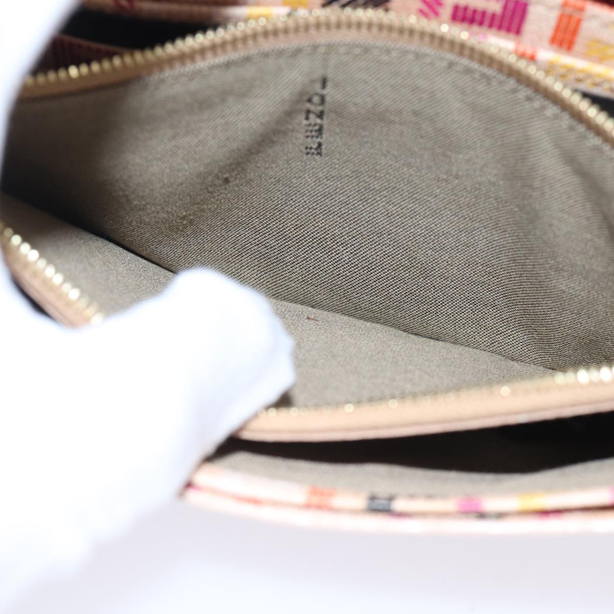 FENDI Zucchino Canvas Wallet Beige Goldam6889