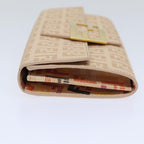 FENDI Zucchino Canvas Wallet Beige Goldam6889