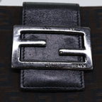 FENDI Zucchino Canvas Wallet Brown Silveram6905