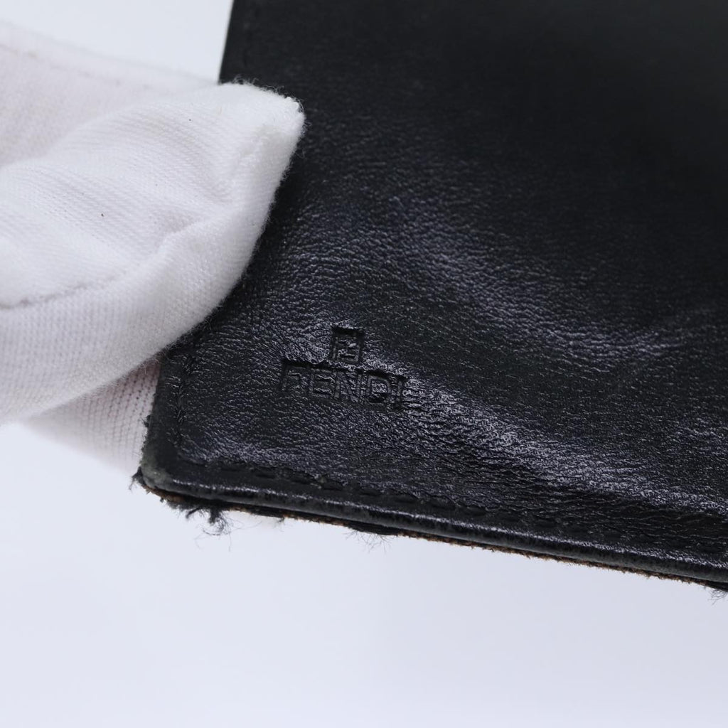 FENDI Zucchino Canvas Wallet Brown Silveram6905