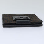 FENDI Zucchino Canvas Wallet Brown Silveram6905