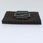 FENDI Zucchino Canvas Wallet Brown Silveram6905