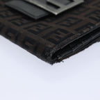 FENDI Zucchino Canvas Wallet Brown Silveram6905