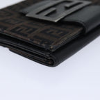 FENDI Zucchino Canvas Wallet Brown Silveram6905