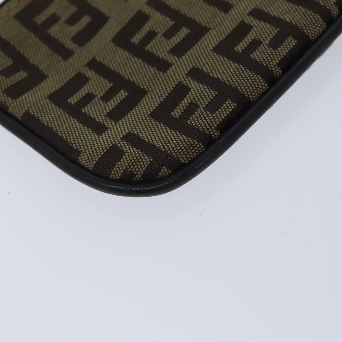 FENDI Zucchino Canvas Coin Purse Beigeam6906