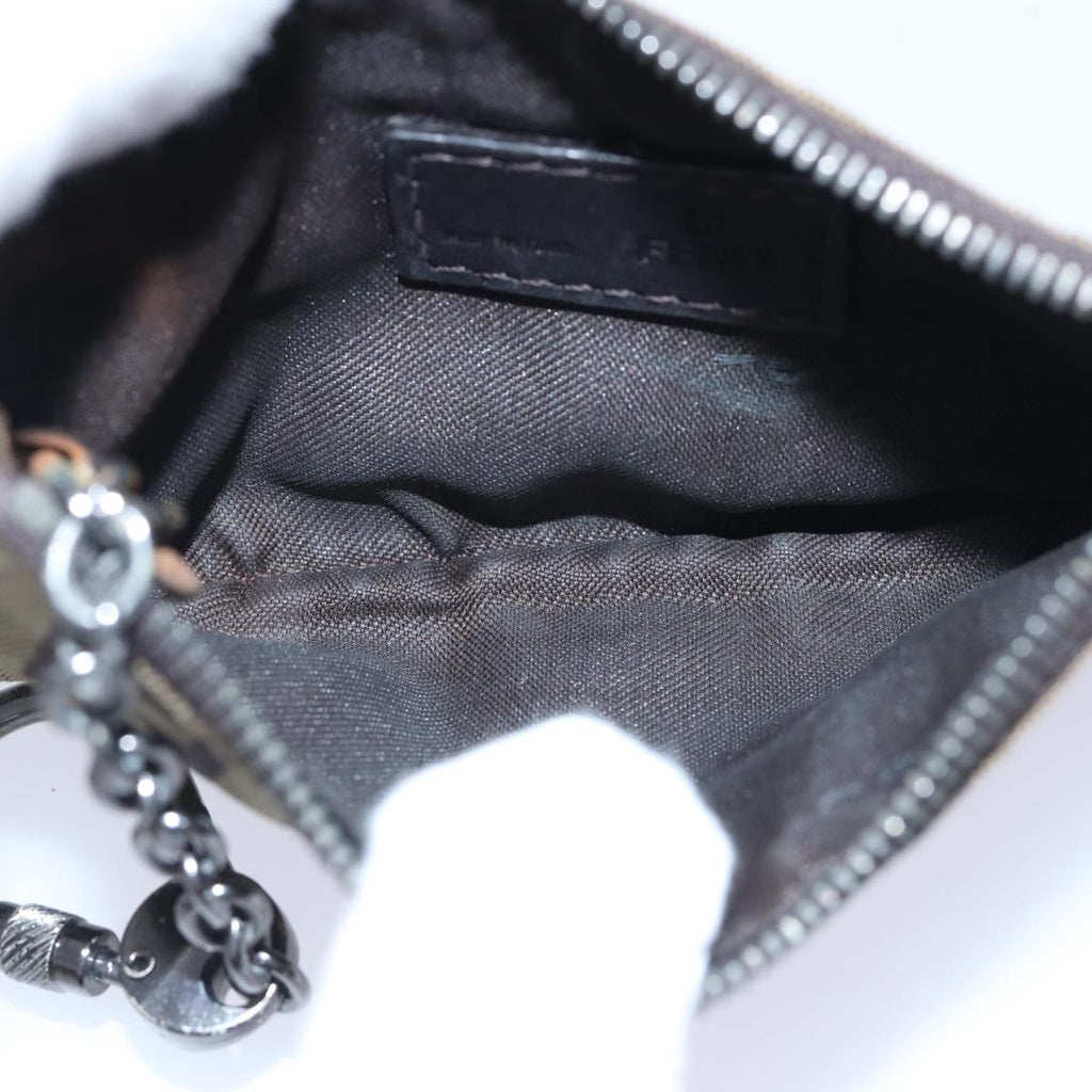 FENDI Zucchino Canvas Coin Purse Beigeam6906