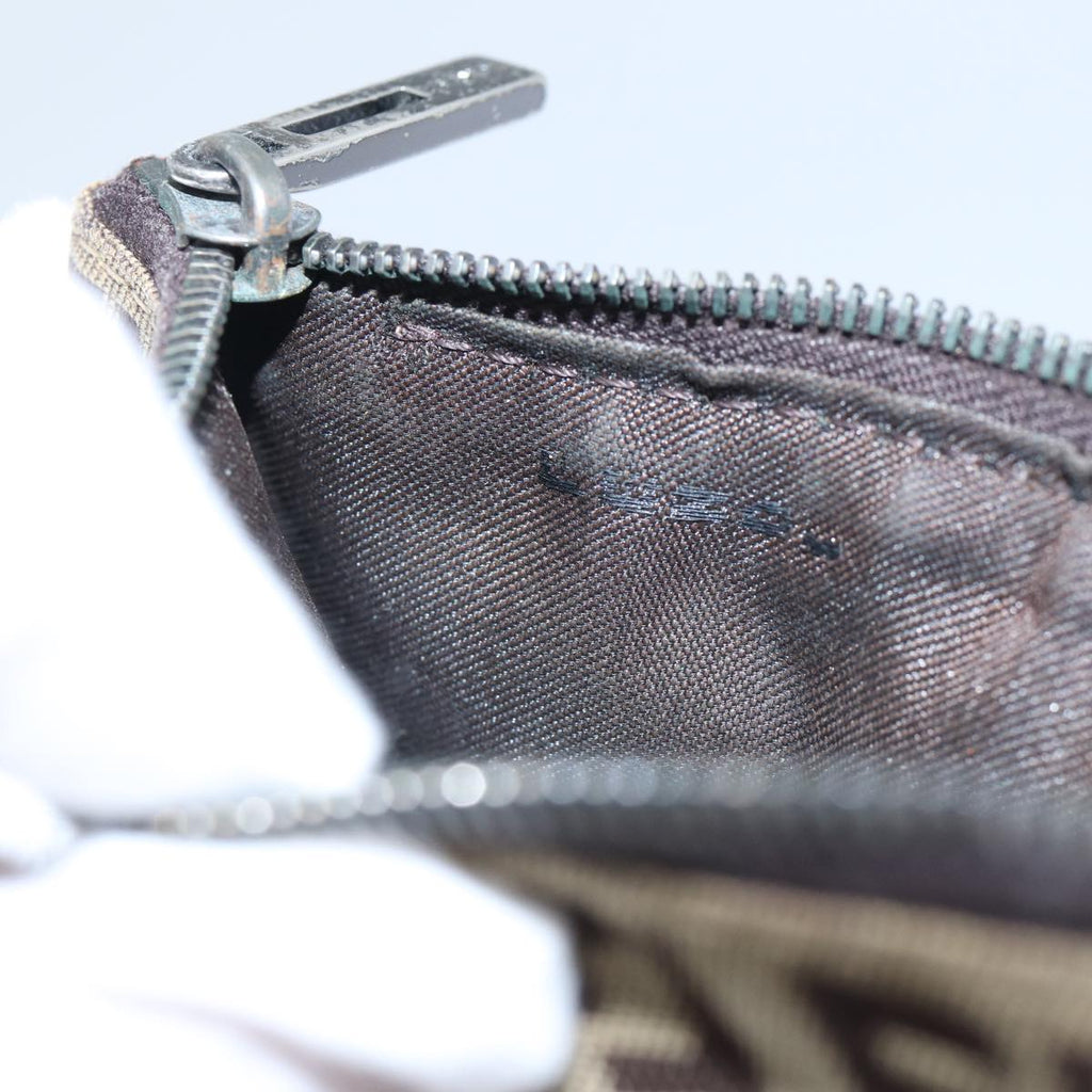 FENDI Zucchino Canvas Coin Purse Beigeam6906