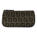 FENDI Zucchino Canvas Coin Purse Beigeam6906