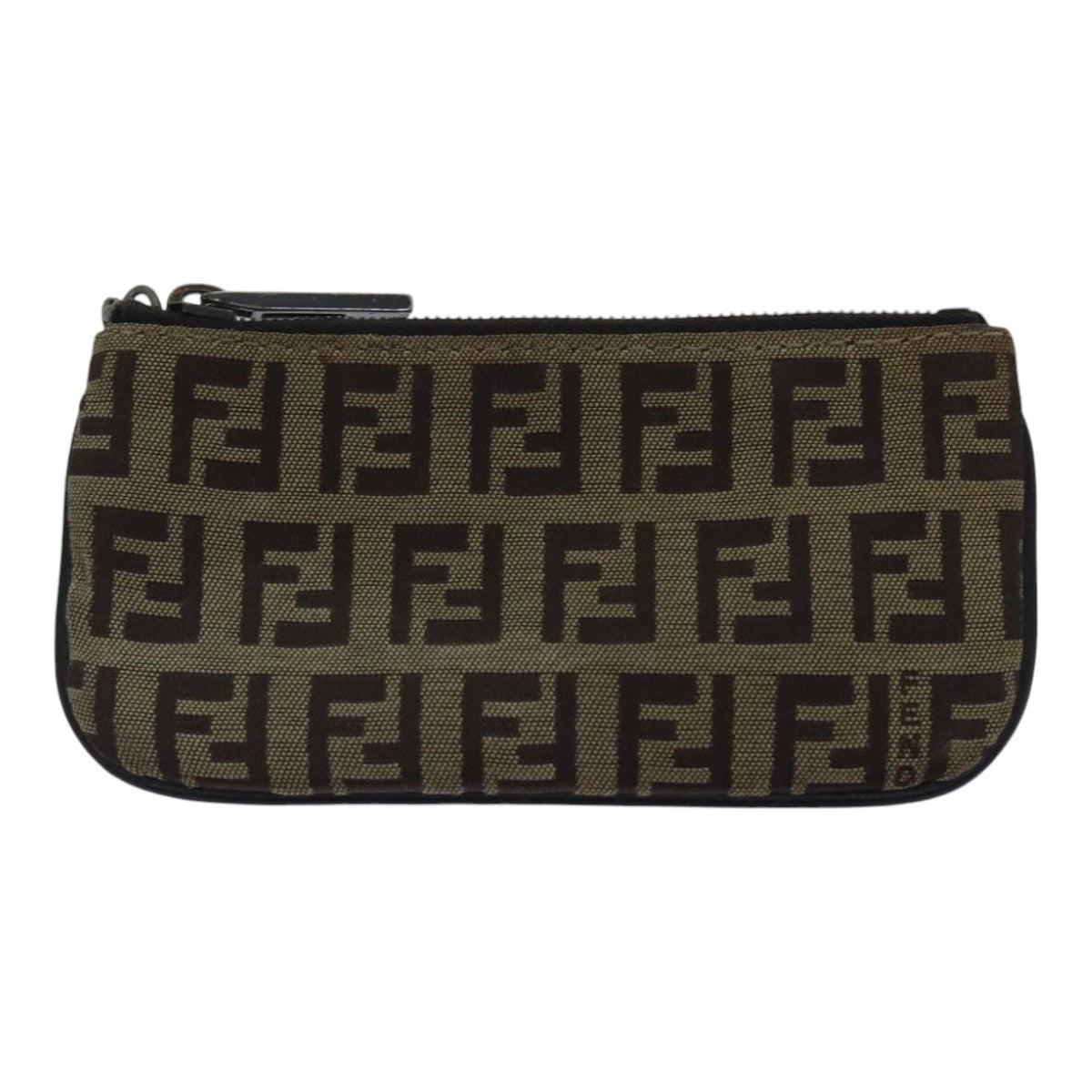 FENDI Zucchino Canvas Coin Purse Beigeam6906