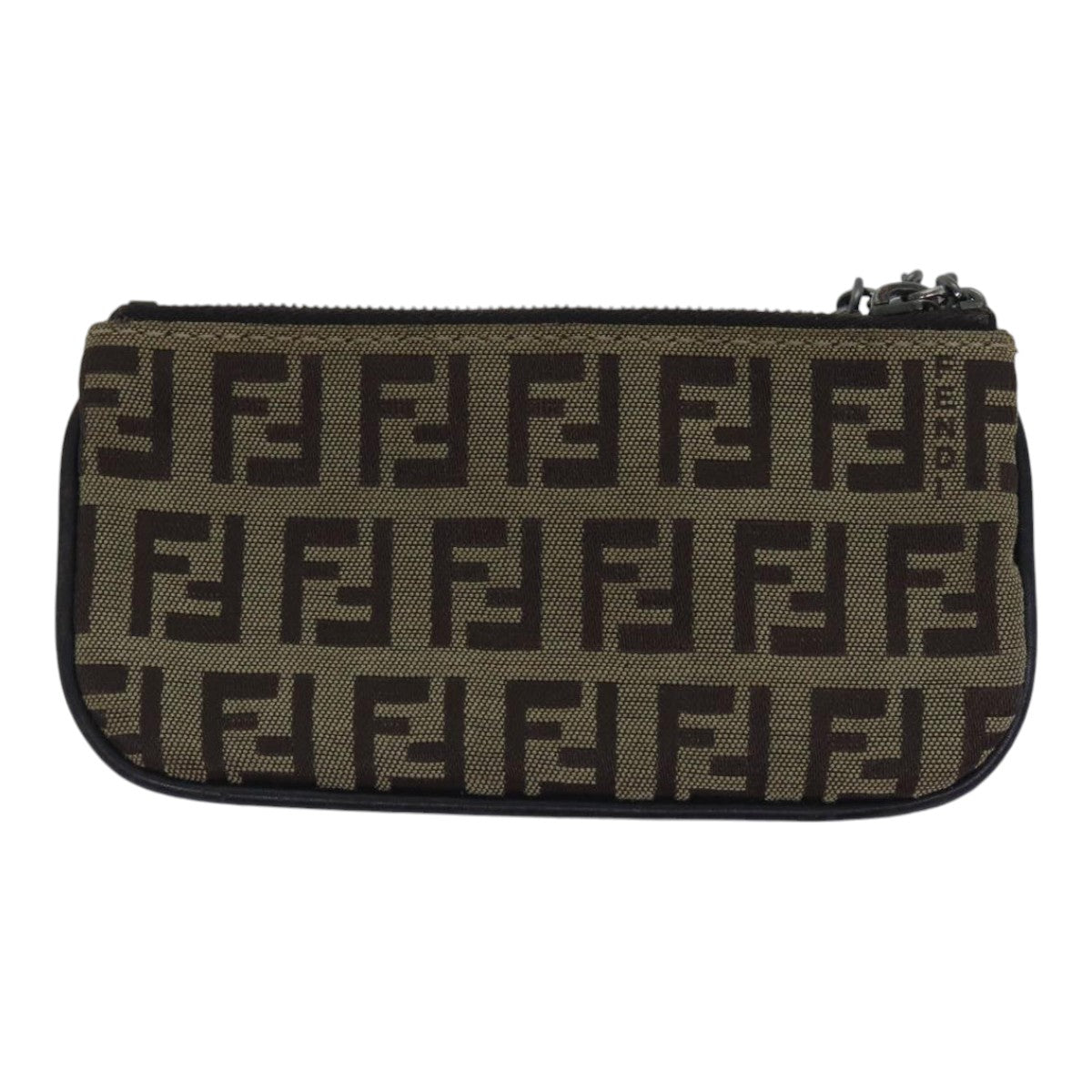 FENDI Zucchino Canvas Coin Purse Beigeam6906