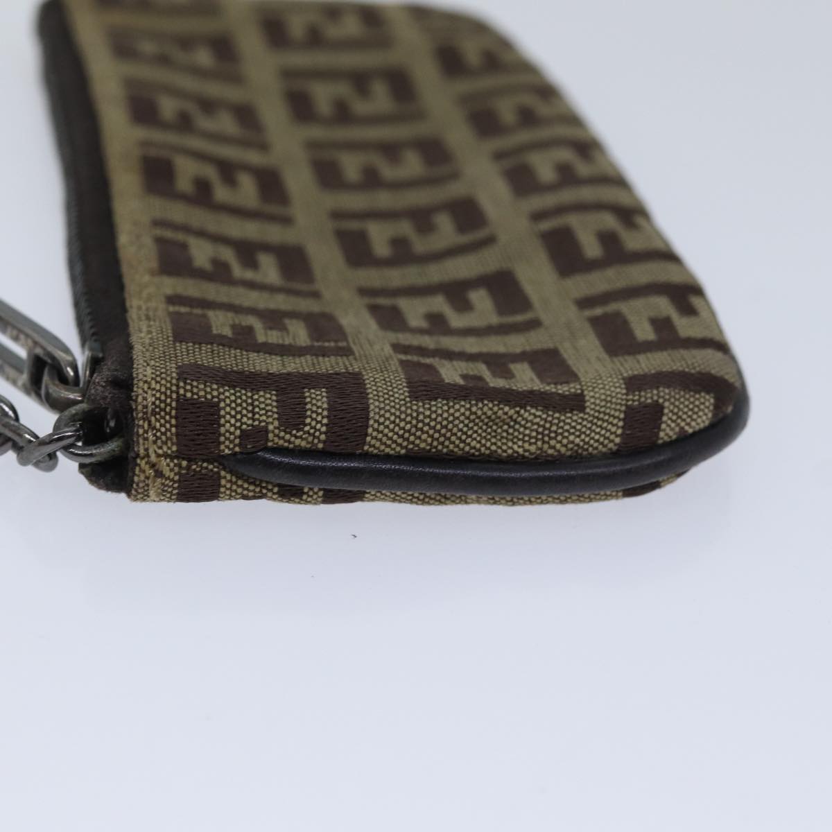 FENDI Zucchino Canvas Coin Purse Beigeam6906