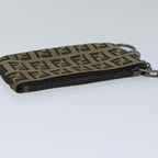 FENDI Zucchino Canvas Coin Purse Beigeam6906