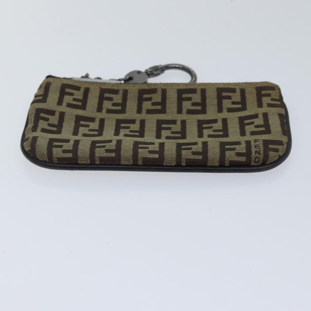 FENDI Zucchino Canvas Coin Purse Beigeam6906