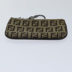 FENDI Zucchino Canvas Coin Purse Beigeam6906