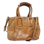 Chloe Etel Shoulder Bag Leather 2way Brown Gold am6916