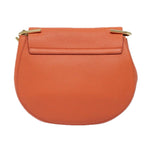Chloe Chain Drew Shoulder Bag Leather Orange Gold am6946A