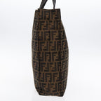 FENDI Zucca Canvas Tote Bag Brown Blackam7065