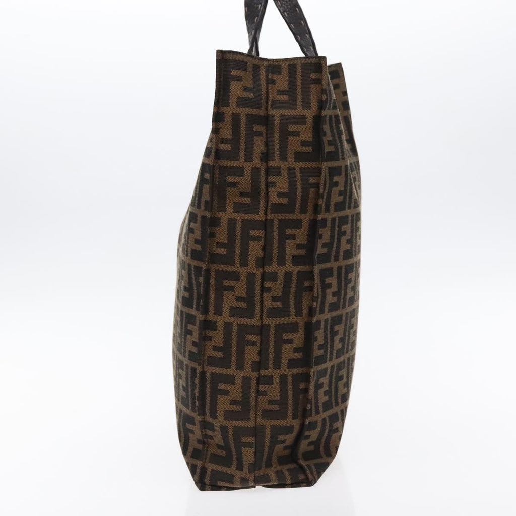 FENDI Zucca Canvas Tote Bag Brown Blackam7065