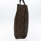 FENDI Zucca Canvas Tote Bag Brown Blackam7065