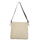 FENDI Zucca Canvas Mamma Baguette Shoulder Bag Beige Silveram7156