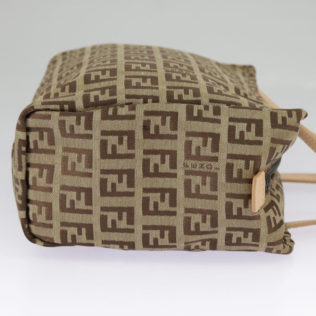 FENDI Zucchino Canvas Hand Bag Beigeam7218