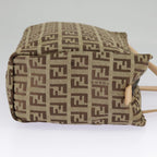 FENDI Zucchino Canvas Hand Bag Beigeam7218