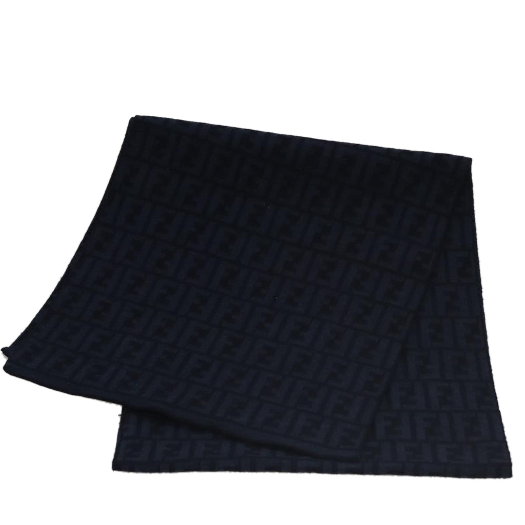 FENDI Zucca Canvas Scarf Wool Beigeam7263