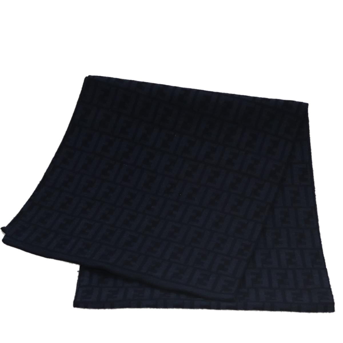 FENDI Zucca Canvas Scarf Wool Beigeam7263