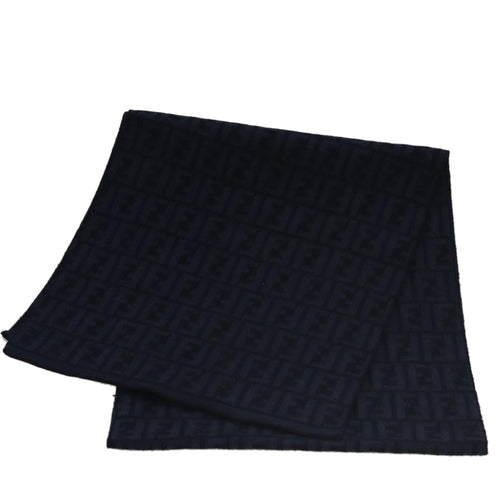 FENDI Zucca Canvas Scarf Wool Beigeam7263