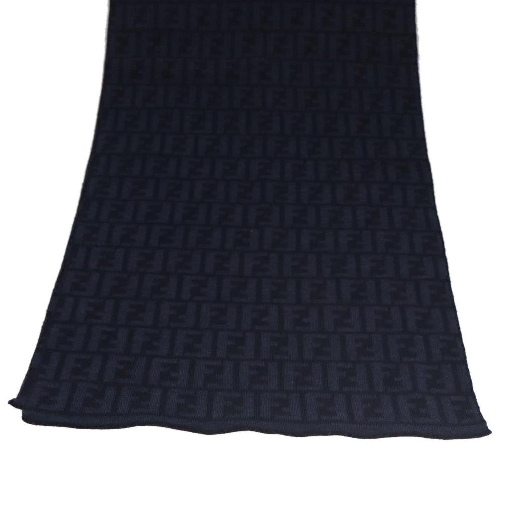 FENDI Zucca Canvas Scarf Wool Beigeam7263