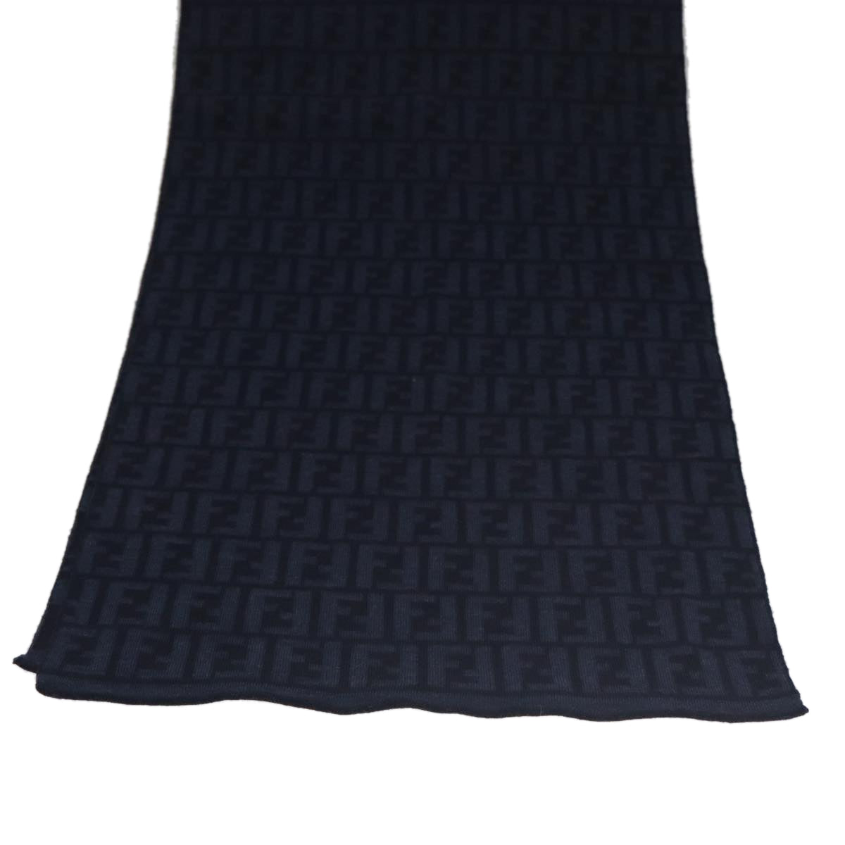 FENDI Zucca Canvas Scarf Wool Beigeam7263