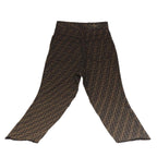 FENDI Zucca Canvas Pants XO Black Brownam7264