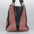 Chloe Alison Tote Bag Leather Pink Black Gold am7274