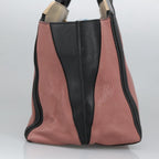 Chloe Alison Tote Bag Leather Pink Black Gold am7274