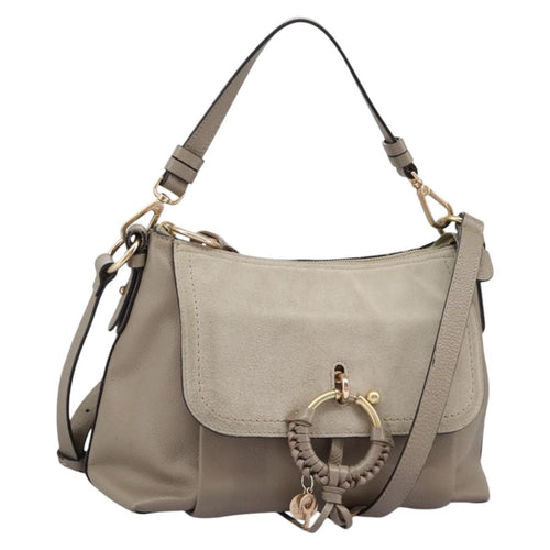 See by Chloe Shoulder Bag Leather Suede 2way Beige Gold am7344