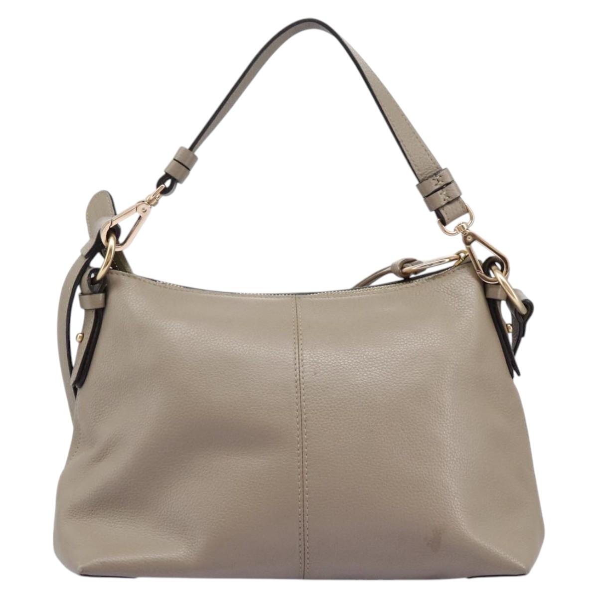 See by Chloe Shoulder Bag Leather Suede 2way Beige Gold am7344