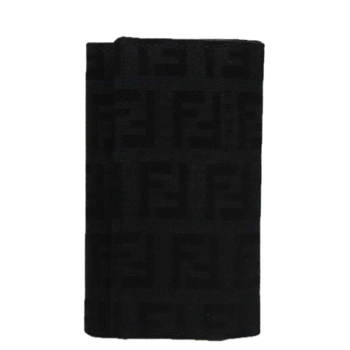 FENDI Zucchino Canvas Key Case Blackam7391