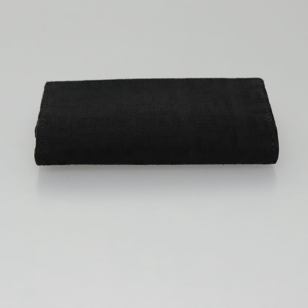 FENDI Zucchino Canvas Key Case Blackam7391