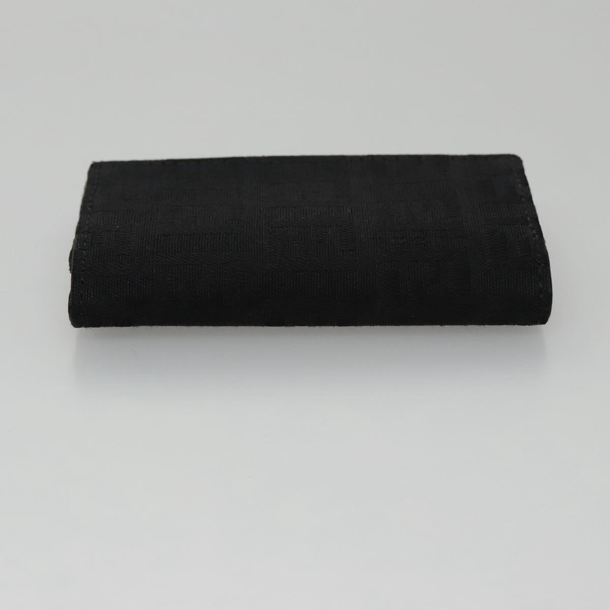 FENDI Zucchino Canvas Key Case Blackam7391