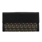 FENDI Zucchino Canvas Wallet Brownam7414