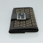 FENDI Zucchino Canvas Wallet Brownam7414