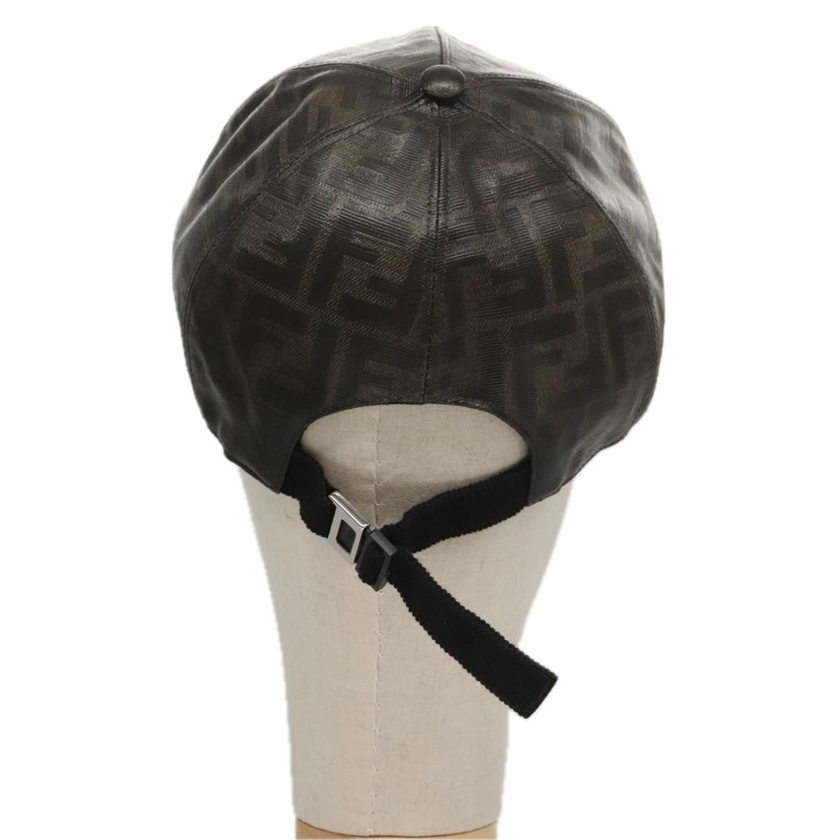 FENDI Zucca Canvas Cap Black Brownam7434