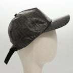 FENDI Zucca Canvas Cap Black Brownam7434